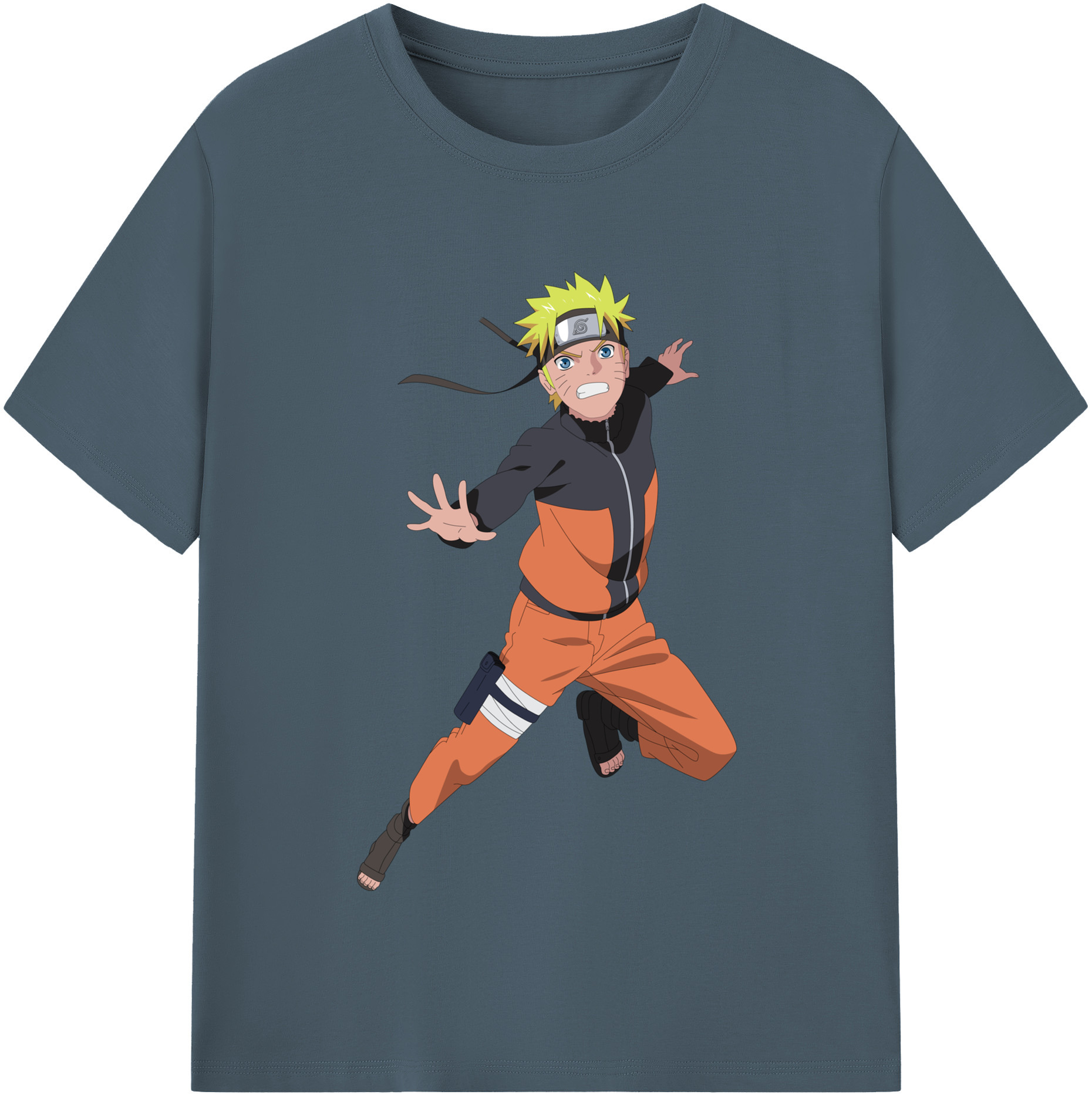（画像用） NARUTO -ナルト- うずまき ナルト Uzumaki Naruto 綿100％半袖Tシャツ（フロントプリント）